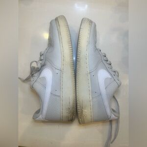 Nike Low-Top Leather Sneakers in White and Off-White